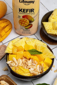 Mango Pineapple Smoothie Bowl made with Lifeway Kefir