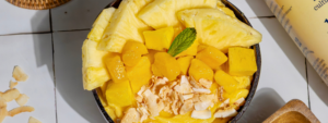 Mango Pineapple Smoothie Bowl made with Lifeway Kefir