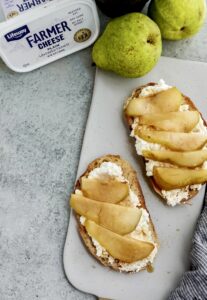 Maple Pear Farmer Cheese Toast made with Lifeway