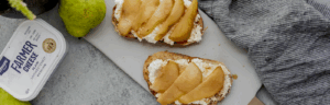 Maple Pear Farmer Cheese Toast made with Lifeway
