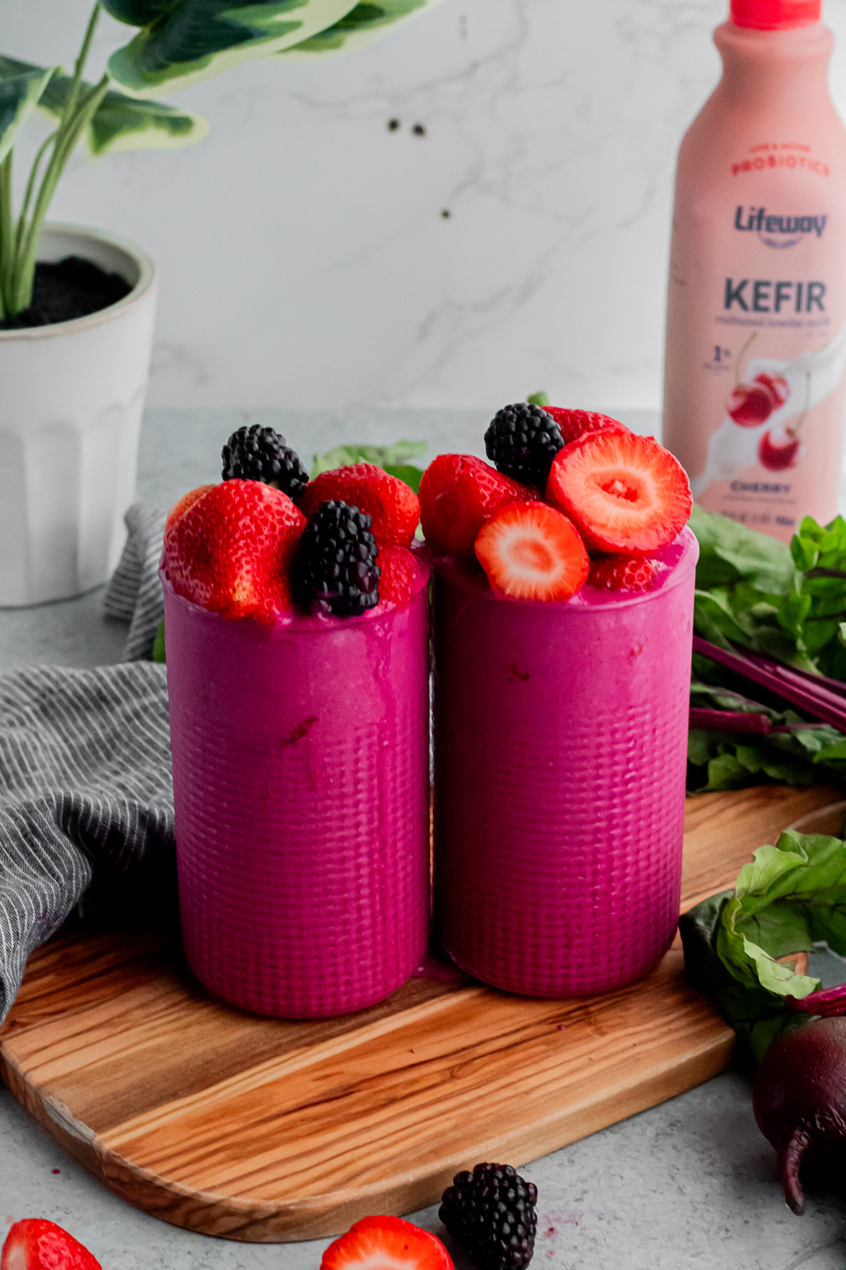 Marathon Recovery Smoothie with Lifeway Lowfat Cherry Kefir