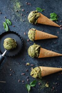 Matcha Mint Frozen Kefir made with Lifeway Kefir
