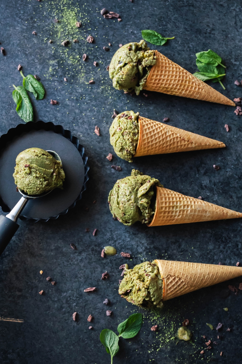 Matcha Mint Frozen Kefir made with Lifeway Kefir