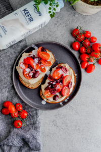 Mediterranean Toast with Lifeway Kefir