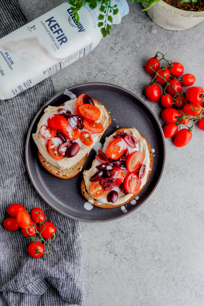 Mediterranean Toast with Lifeway Kefir