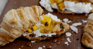 Grilled Pineapple Mango Croissants with Lifeway Farmer Cheese