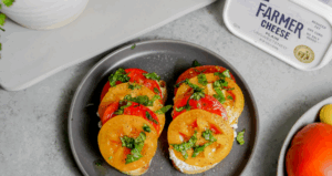 Savory Tomato Toast with Lifeway Farmer Cheese