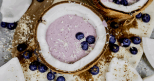 Blueberry Coconut Smoothie Bowls made with Lifeway Kefir