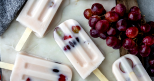 Kefir Grape Protein Popsicles