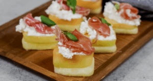Melon Stacks with Farmer Cheese