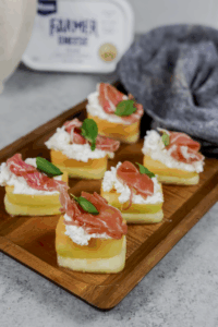 Melon Stacks with Farmer Cheese