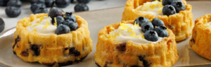Blueberry Lemon Mini Bundt Cakes made with Lifeway Kefir and Farmer Cheese