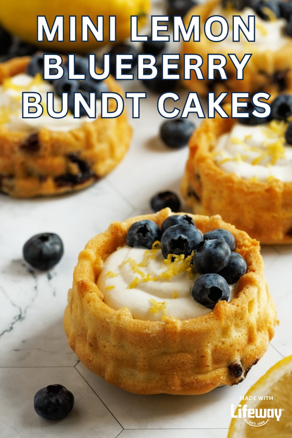 Mini Blueberry Lemon Bundt Cakes