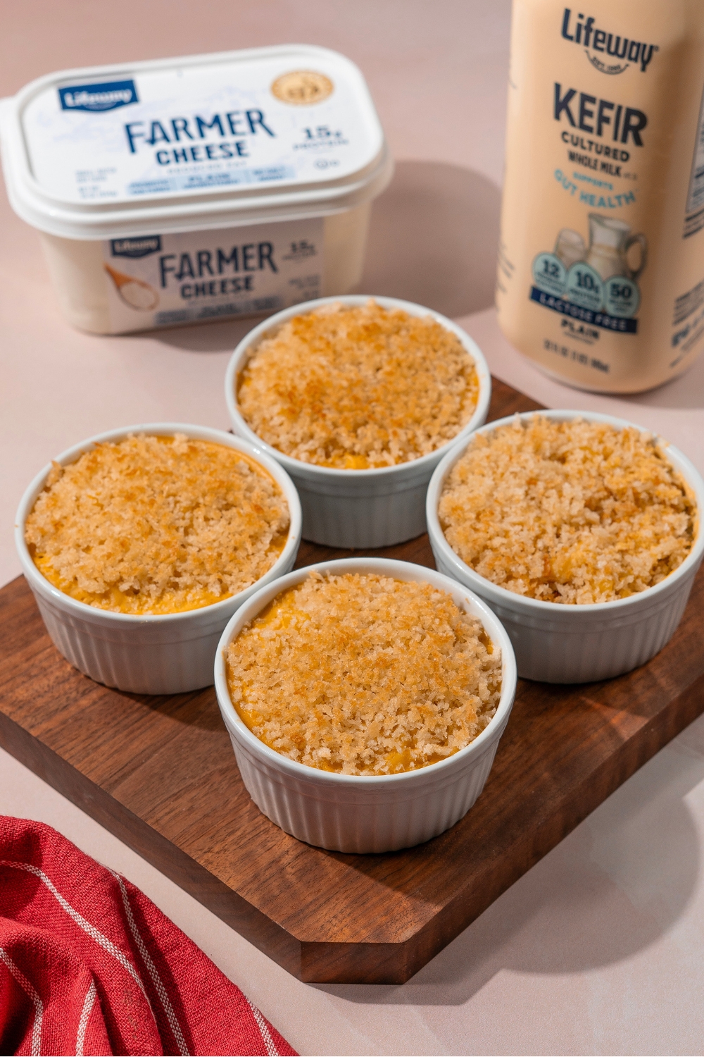 Mini Protein Mac and Cheese Cups made with Lifeway Kefir