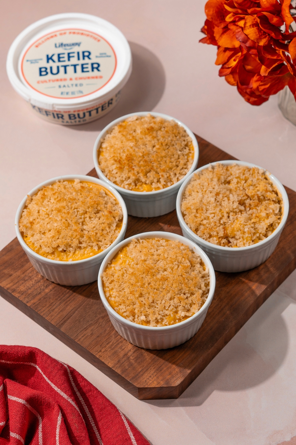 Mini Protein Mac and Cheese Cups made with Lifeway Kefir