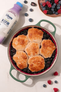 Mixed Berry Cobbler with Lifeway Kefir