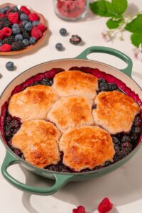 Mixed Berry Cobbler made with Lifeway Kefir