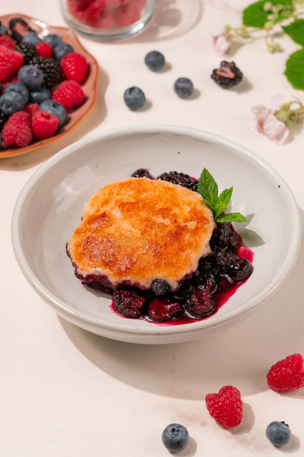 Mixed Berry Cobbler made with Lifeway Kefir