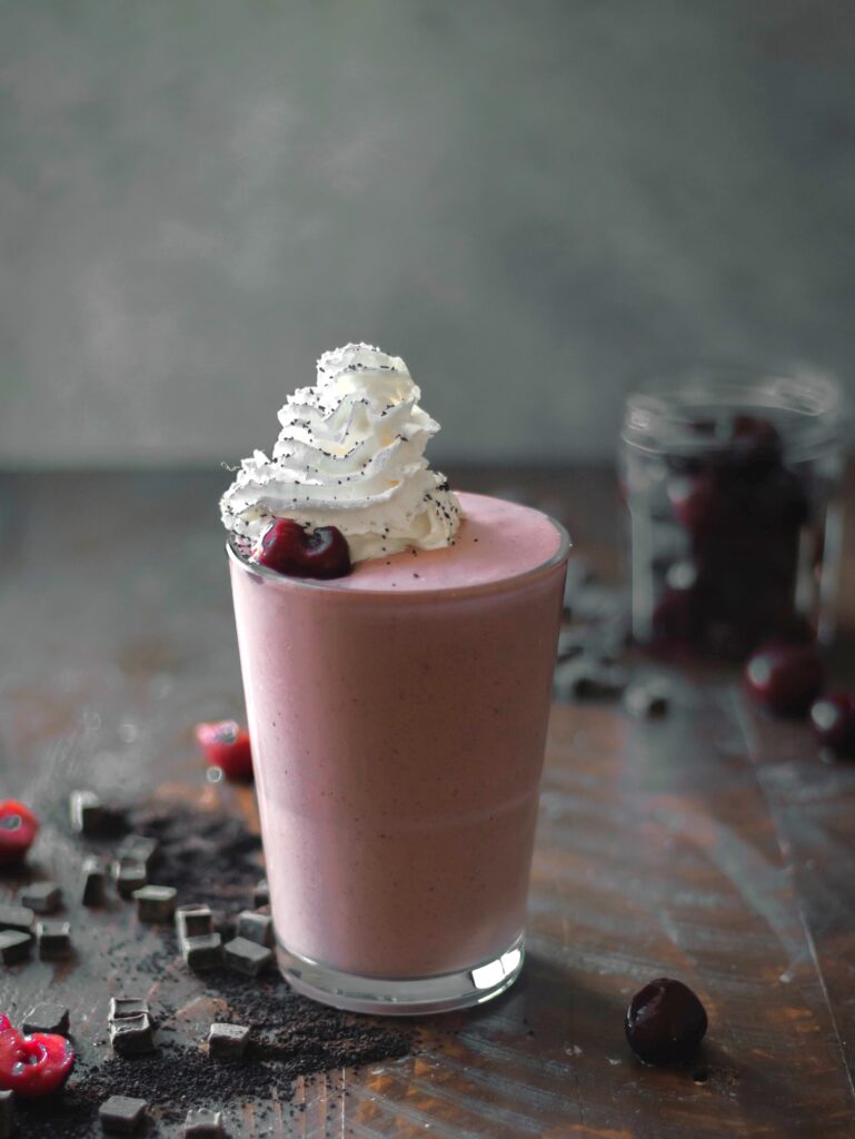 Mocha Cherry Smoothie made with Lifeway Kefir