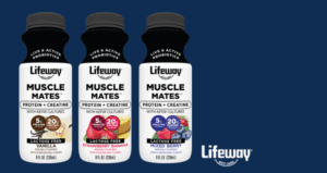 Muscle Mates® from Lifeway combines creatine, protein, and live probiotics from Lifeway Kefir