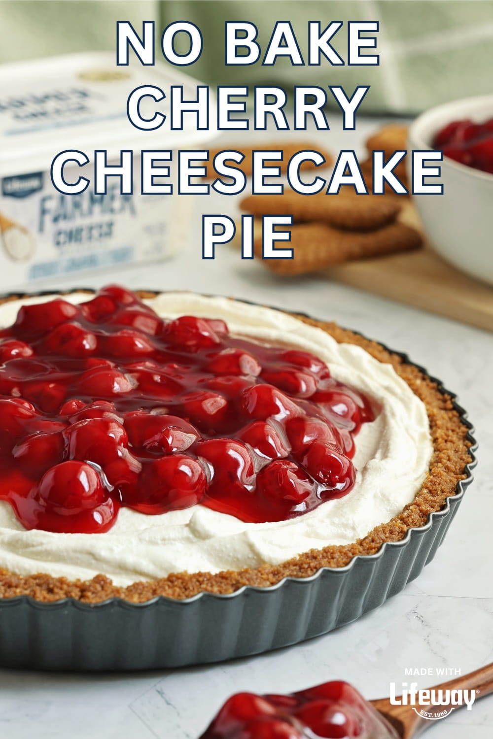 No Bake Cherry Cheesecake Pie