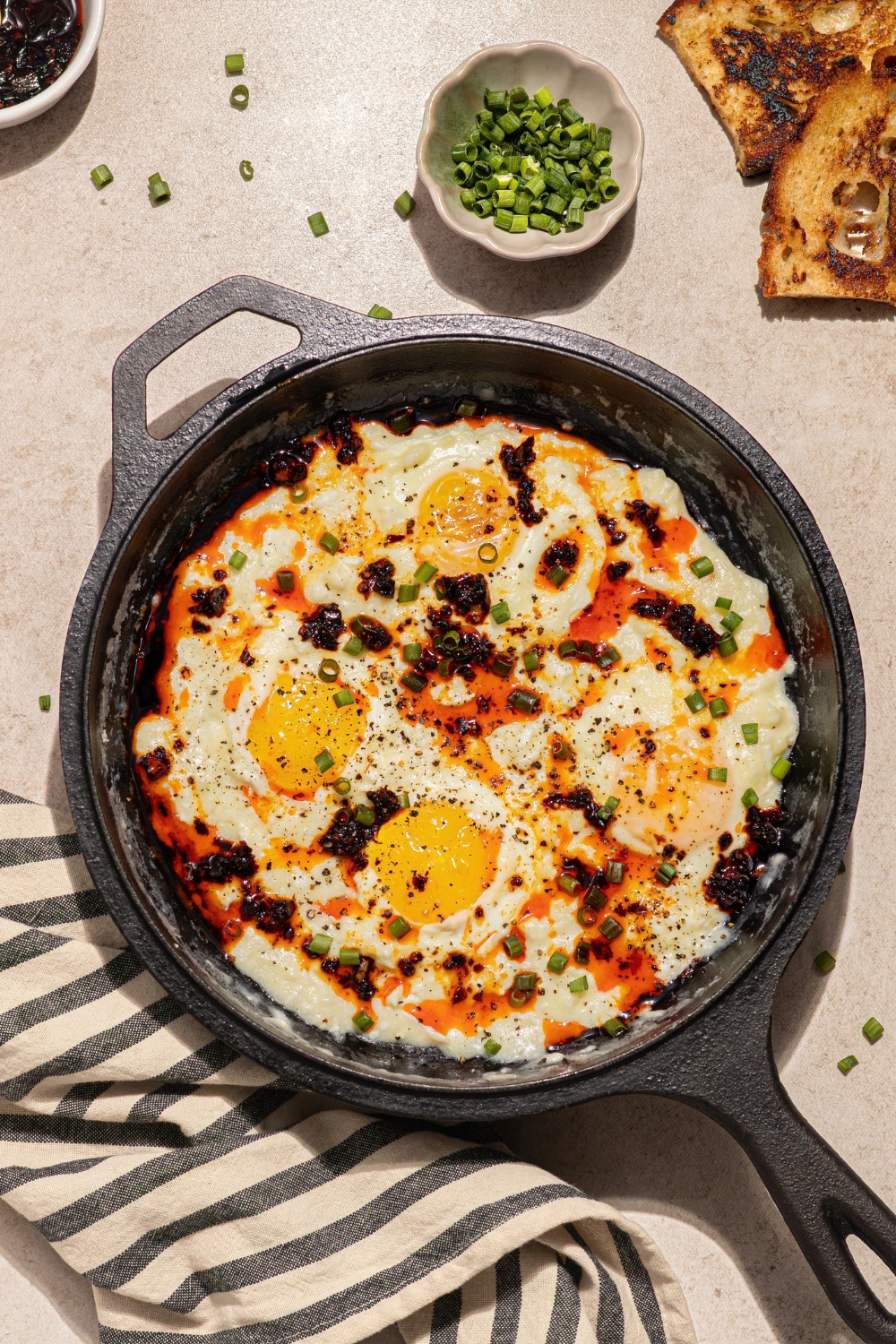 One Pan Farmer Cheese Egg Skillet Made with Lifeway Farmer Cheese and Lifeway Kefir Butter