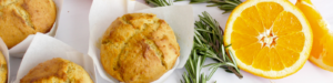 Orange and Rosemary Oat Flour Muffins made with Lifeway Kefir