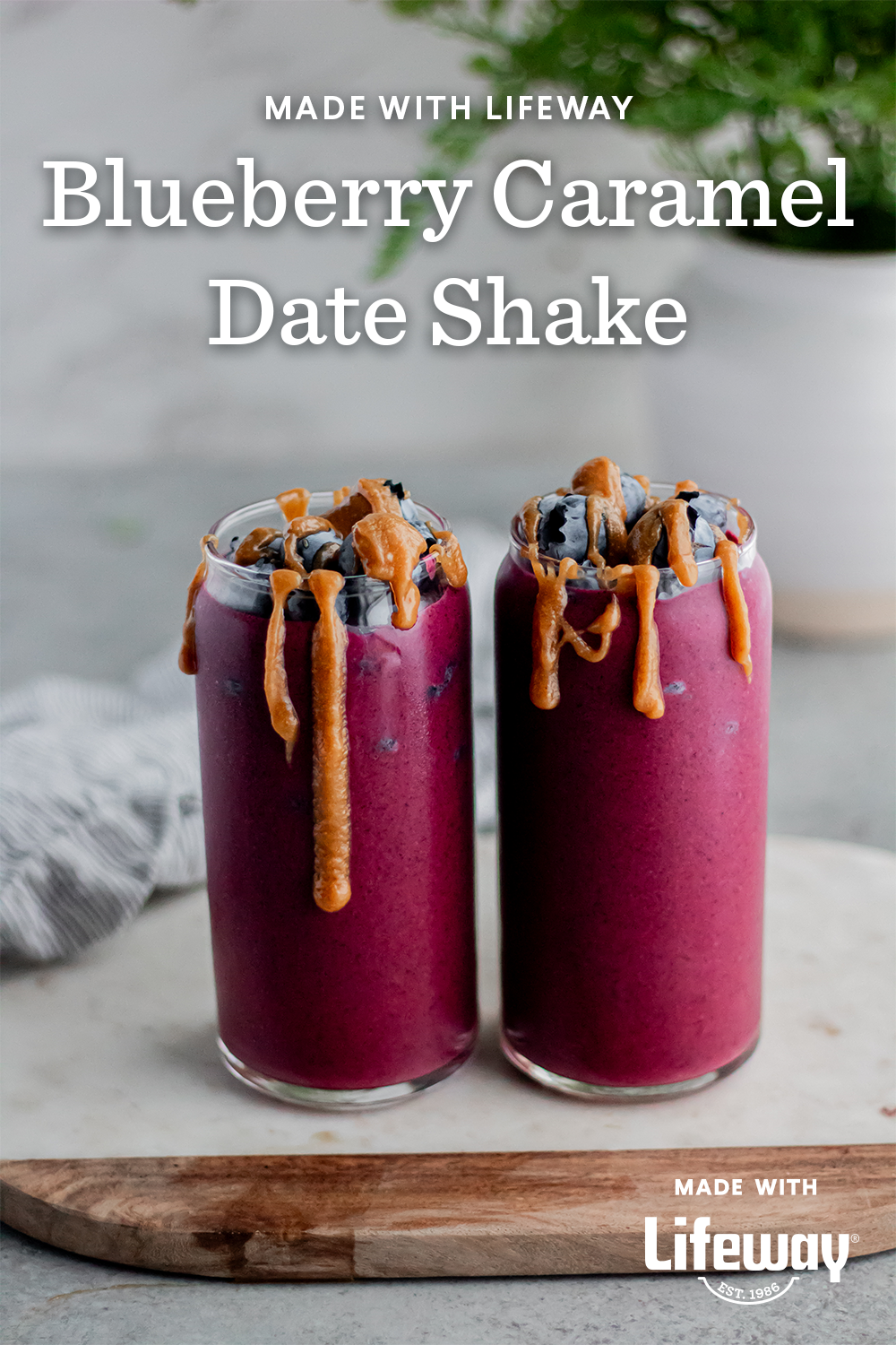 Blueberry Caramel Date Shake