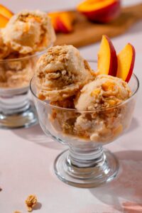 Peach Cobbler Frozen Kefir Made with Lifeway Kefir