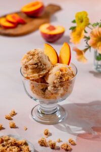 Peach Cobbler Frozen Kefir Made with Lifeway Kefir