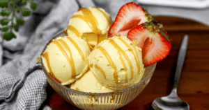 Peach Whipped Farmer Cheese Ice Cream