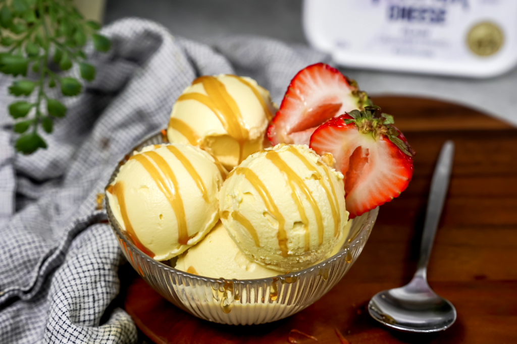 Peach Whipped Farmer Cheese Ice Cream