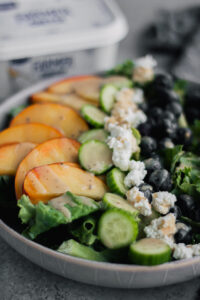 Peach and Blueberry Farmer Cheese Salad