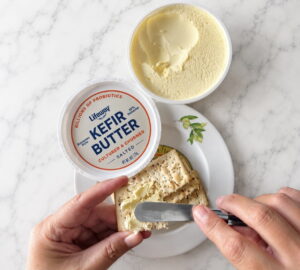 Lifeway Kefir Butter is a European-style butter made with Lifeway’s signature kefir cultures, boasting billions of live and active probiotics per serving