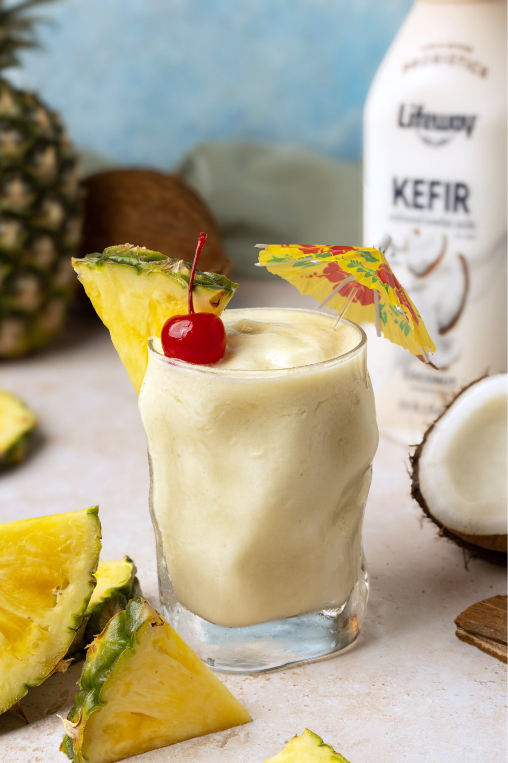 Piña Colada Smoothie made with Lifeway Kefir