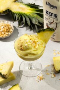 Pineapple Coconut Frozen Kefir made with Lowfat Coconut Lifeway Kefir