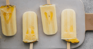 Pineapple Popsicles made with Lifeway Kefir