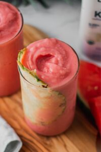 Pineapple Watermelon Slush made with Organic Vanilla Lifeway Kefir