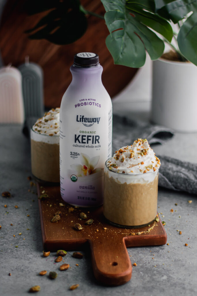 Pistachio Cold Brew Smoothie made with Lifeway Kefir