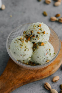 Pistachio Ice Cream made with Lifeway Kefir