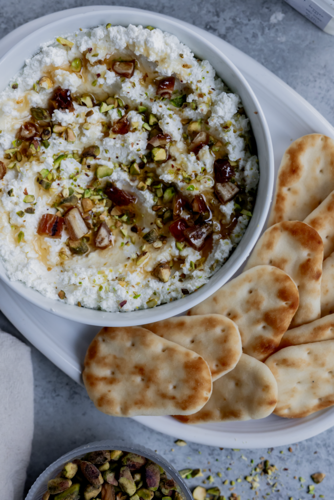 Pistachio and Honey Farmer Cheese Spread