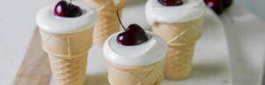 Probiotic Dessert Cones made with Lifeway Farmer Cheese