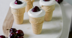 Probiotic Dessert Cones made with Lifeway Farmer Cheese