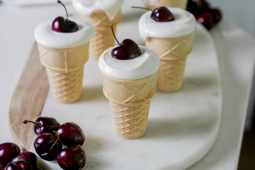 Probiotic Dessert Cones made with Lifeway Farmer Cheese