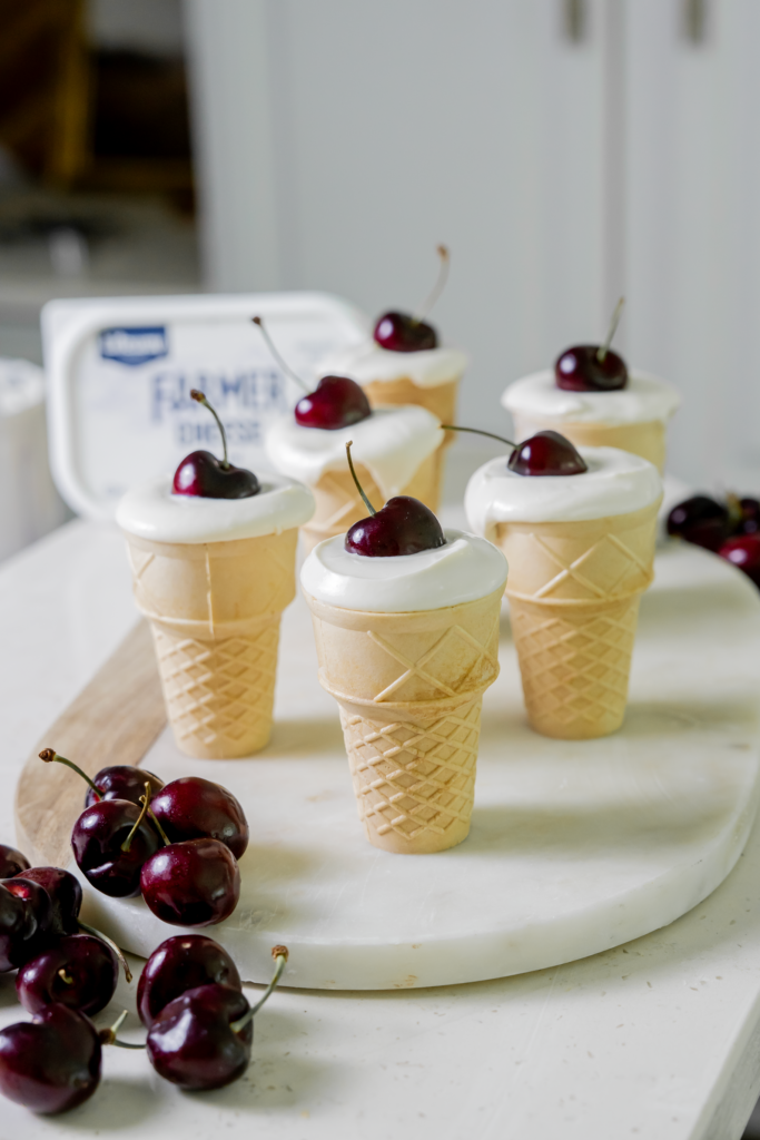 Probiotic Dessert Cones made with Lifeway Farmer Cheese