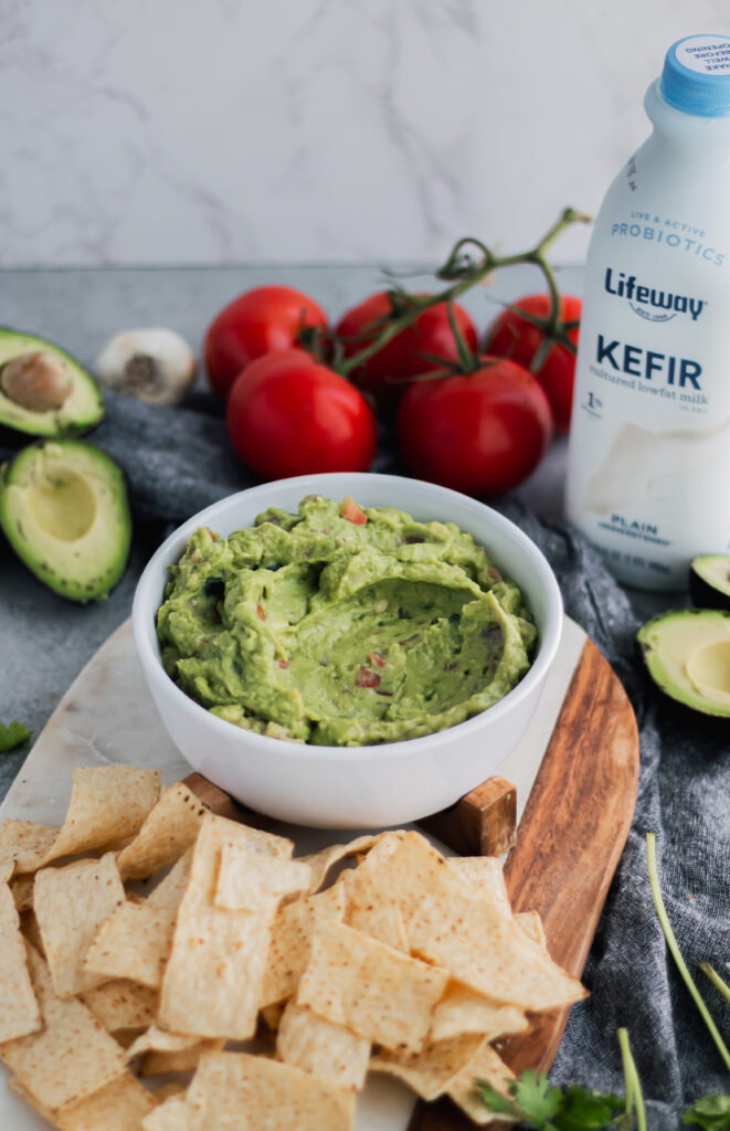 Probiotic Guacamole made with Lifeway Kefir