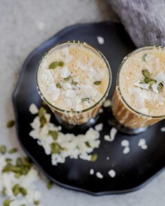 Probiotic Pumpkin Glow Smoothie made with Lifeway Kefir