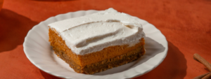 Probiotic Pumpkin Mousse Cheesecake Made with Lifeway Kefir, Lifeway Farmer Cheese, and Lifeway Kefir Butter