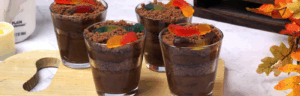 Probiotic Worms in Dirt Cups made with Lifeway Kefir