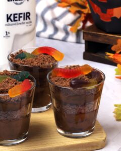 Probiotic Worms in Dirt Cups made with Lifeway